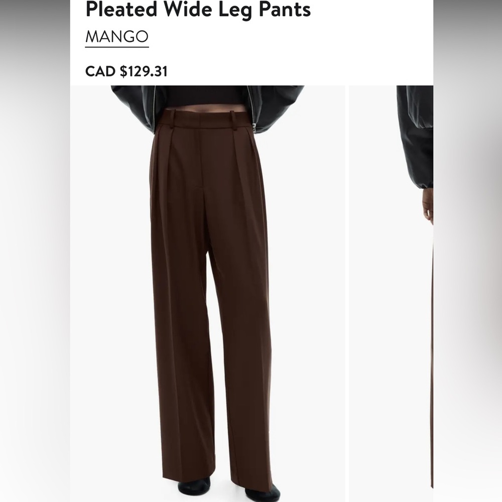 COPY - MANGO - Brown Wide-Leg Trousers 🤎 US 4
